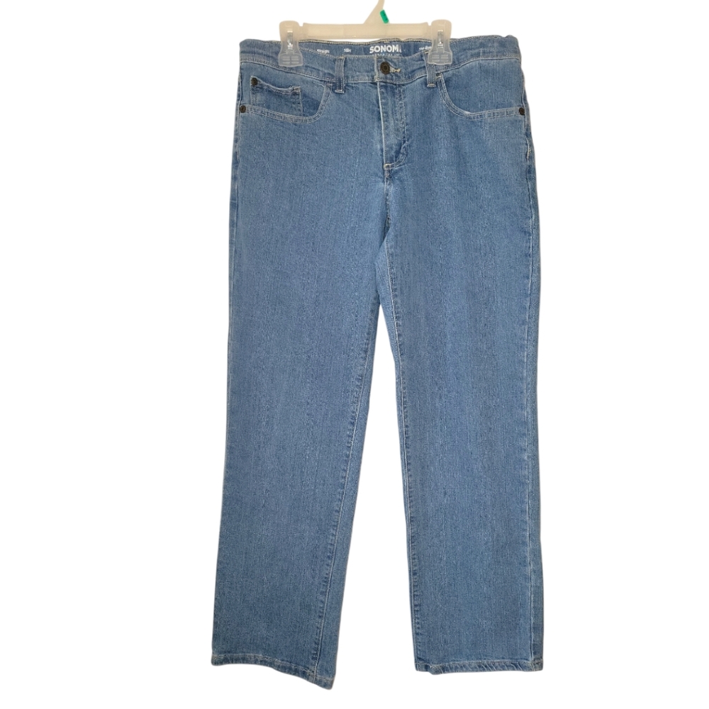 Sonoma Everyday Jeans Boys Straight Leg Jeans, 16H, Blue, EUC